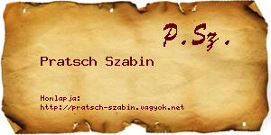 Pratsch Szabin névjegykártya